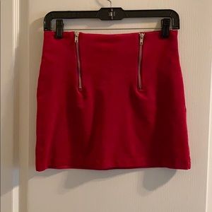 Suede Red Skirt!